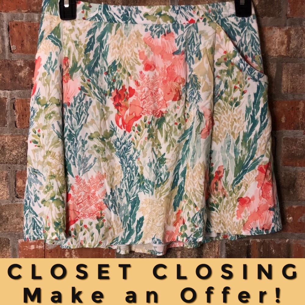 Old Navy pastel floral skirt